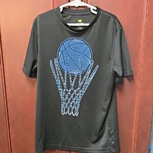 Like New. Tek Gear Black Athletic Swim Shirt. Size 10/12